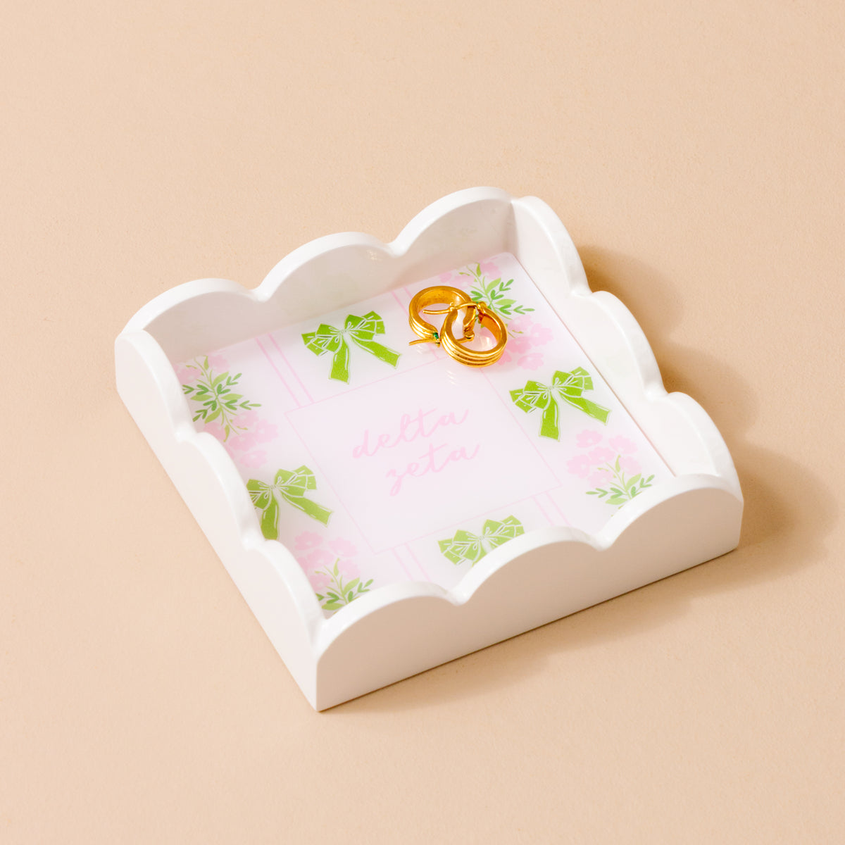 Delta Zeta Scallop Trinket Tray