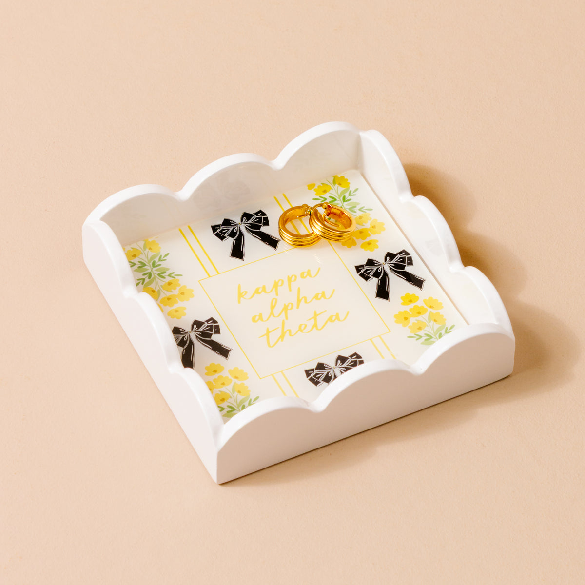 Kappa Alpha Theta Scallop Trinket Tray