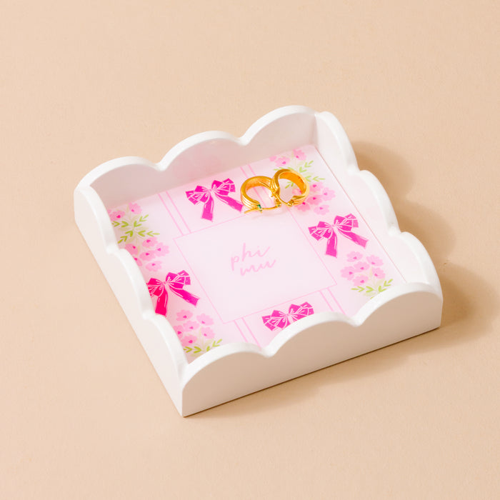 Phi Mu Scallop Trinket Tray