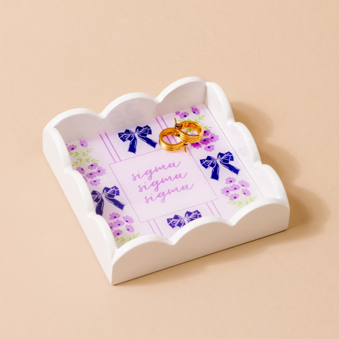 Sigma Sigma Sigma Scallop Trinket Tray