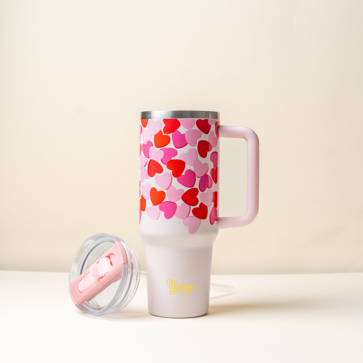 Blushing Hearts 40 oz Lifestyle Flip Straw Tumbler