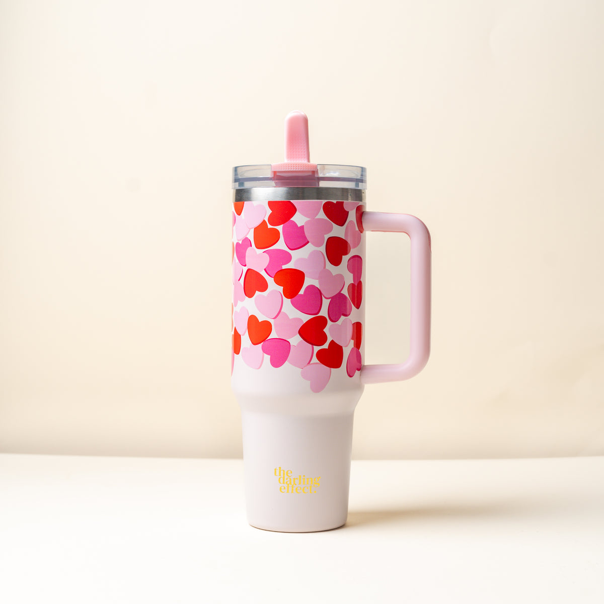 Blushing Hearts 40 oz Lifestyle Flip Straw Tumbler