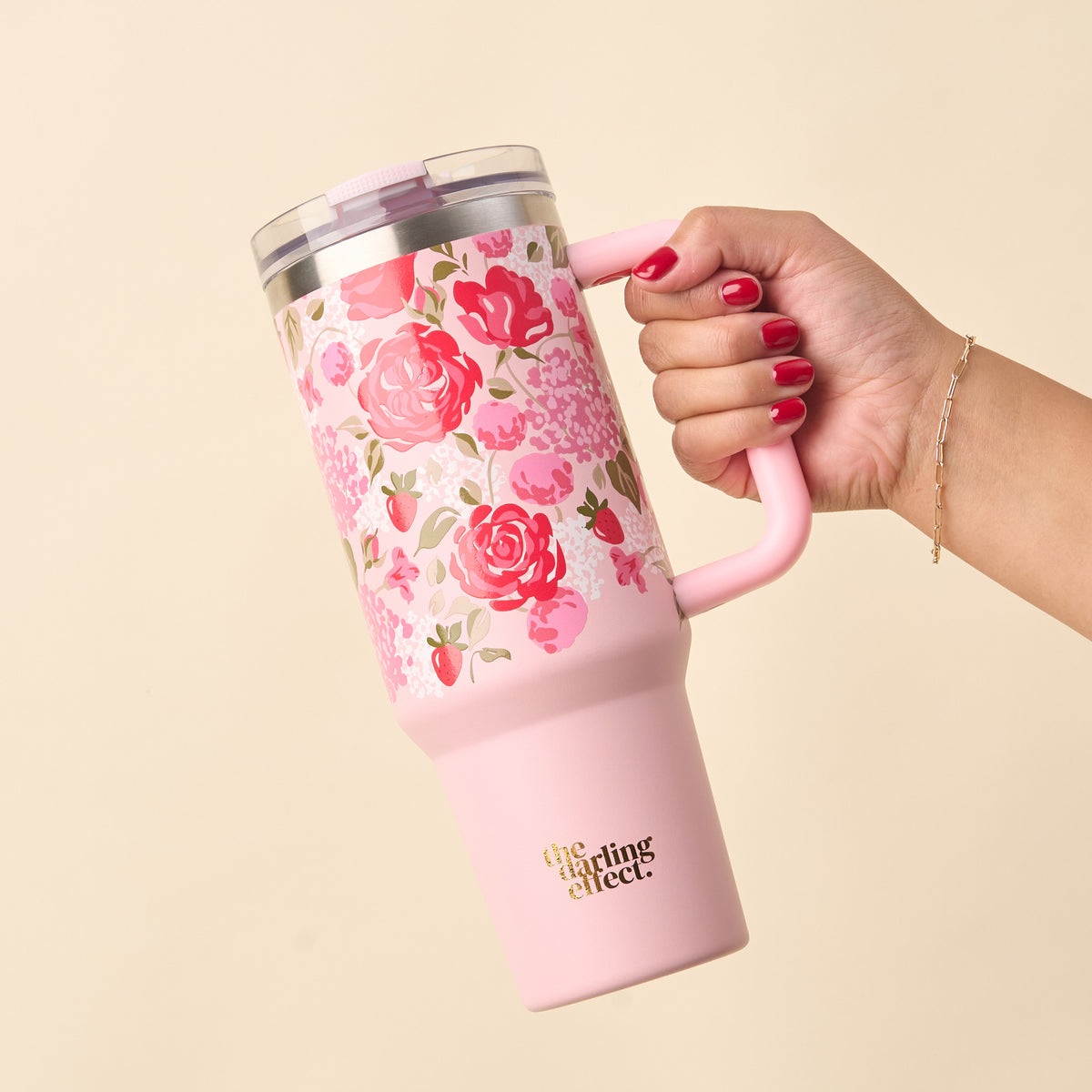 Rose Garden 40 oz Lifestyle Flip Straw Tumbler