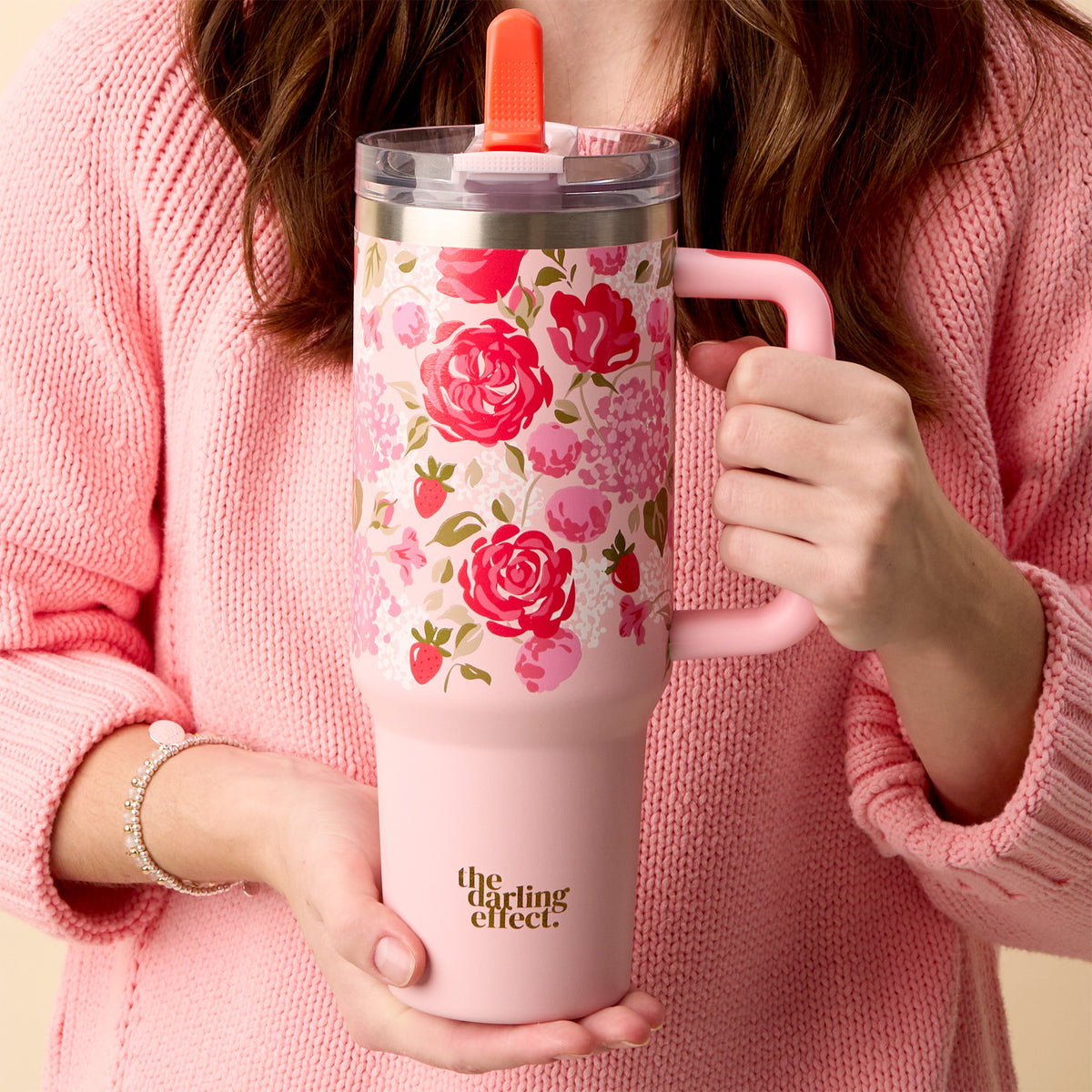 Rose Garden 40 oz Lifestyle Flip Straw Tumbler