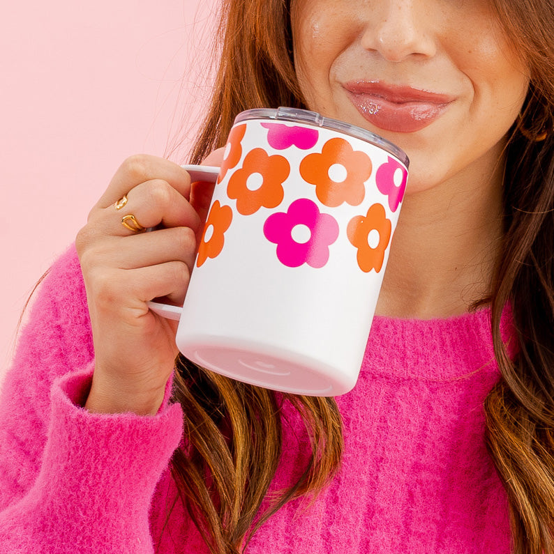 Lovebug Flower 14 oz Insulated Mug