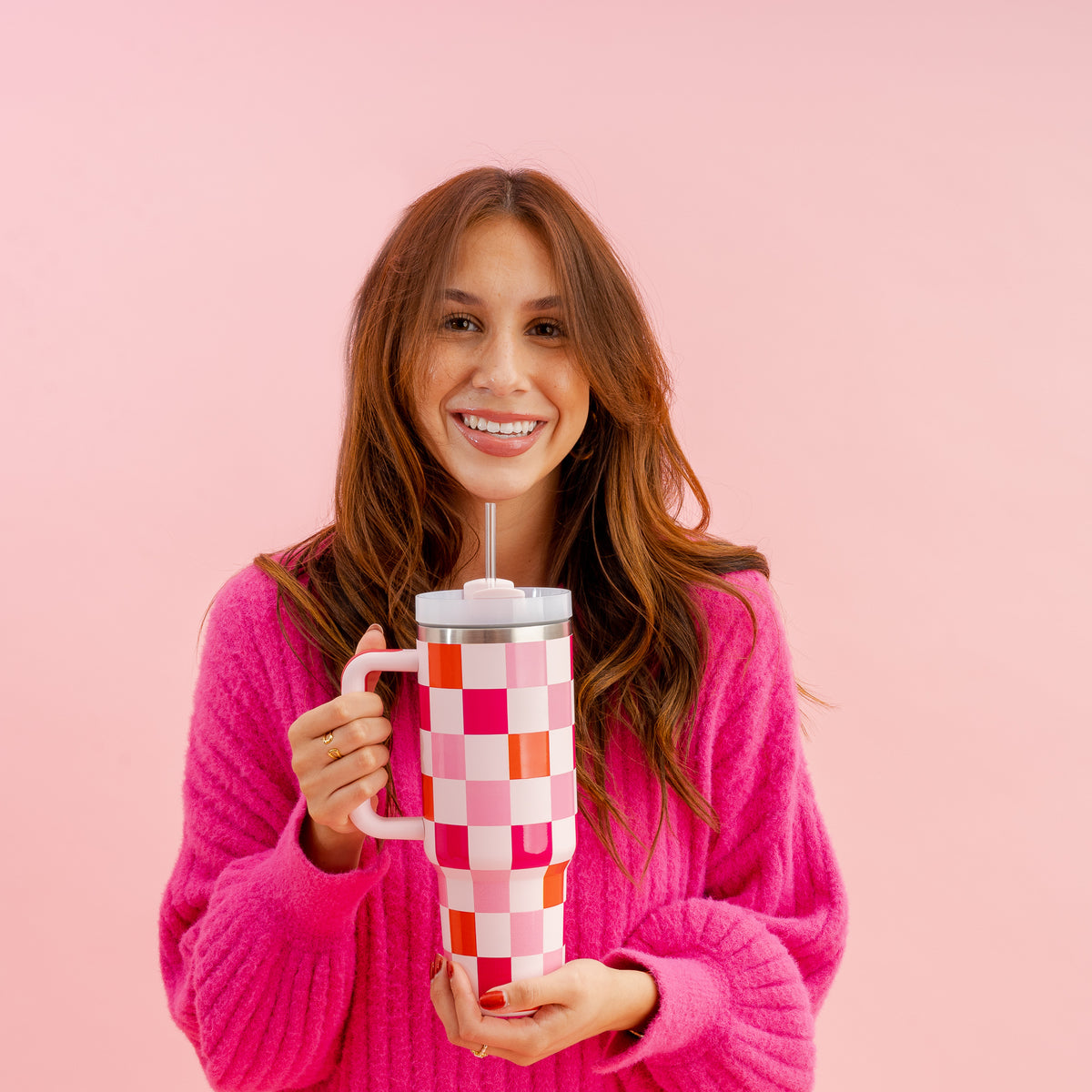 Sweetheart Check 40 oz Take Me Everywhere Tumbler