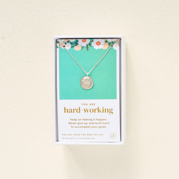 You Are Hard-Working Disc Necklace