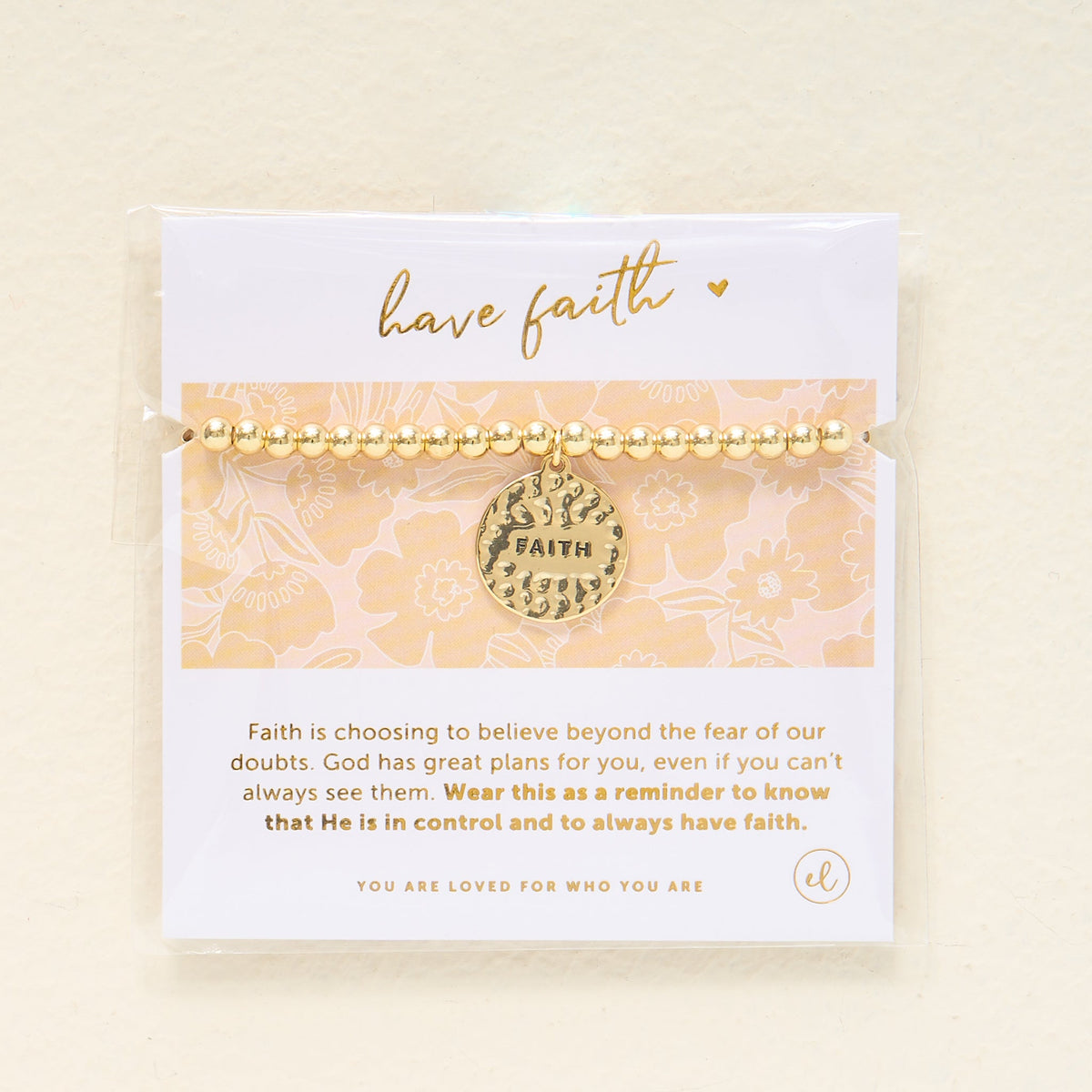 Have Faith Beaded Charm Bracelet
