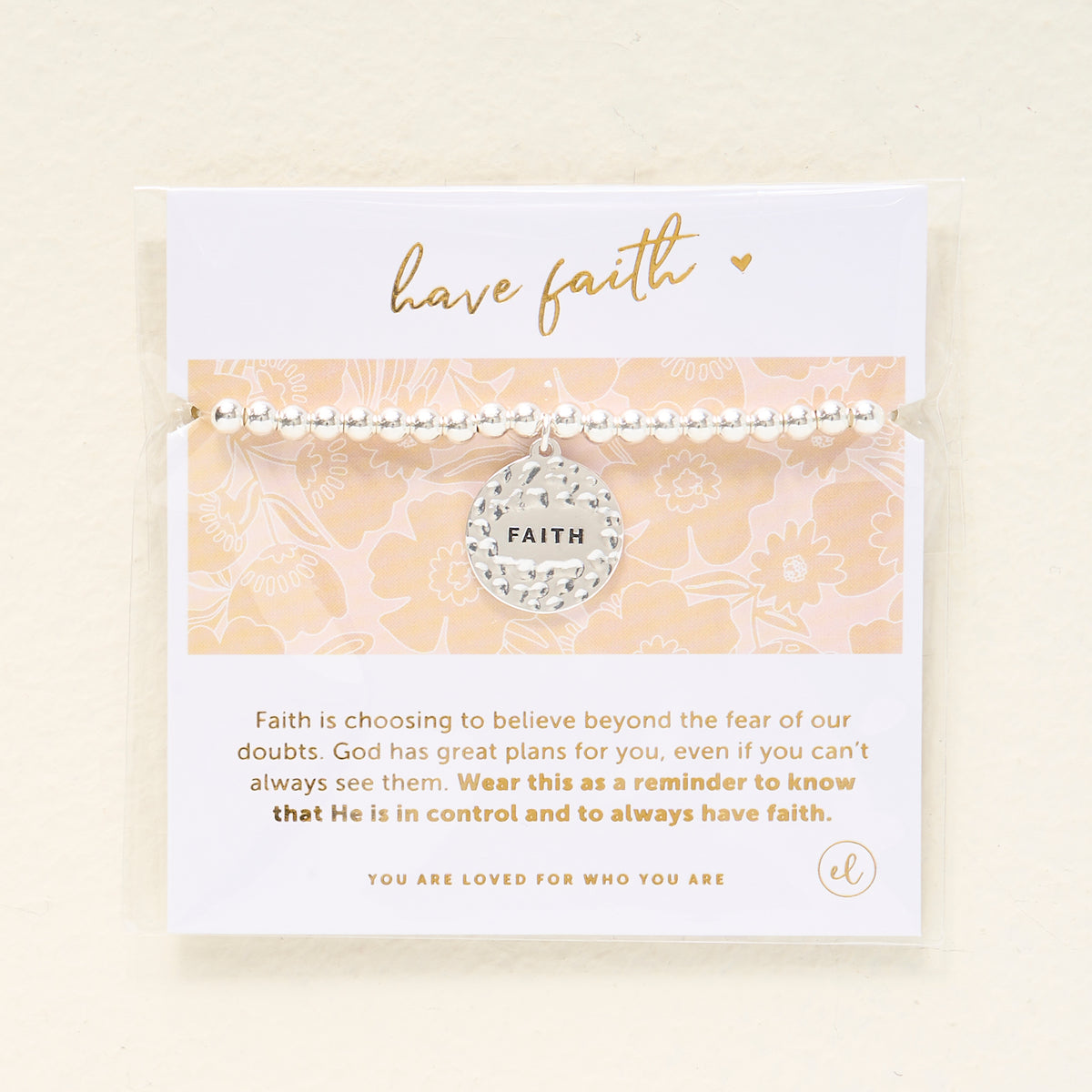 Sentiment Beaded Charm Bracelet