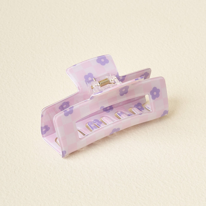 Check Purple Claw Clip
