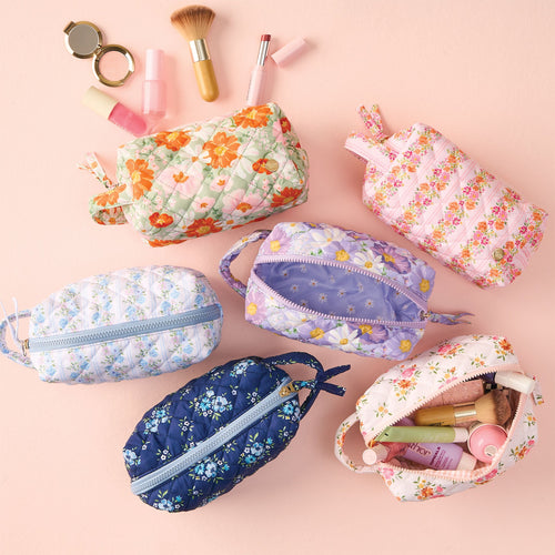 Essentials Quilted Cosmetic Pouch