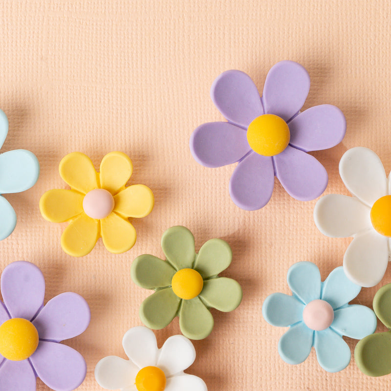 Blue Daisy Delight Magnet Set