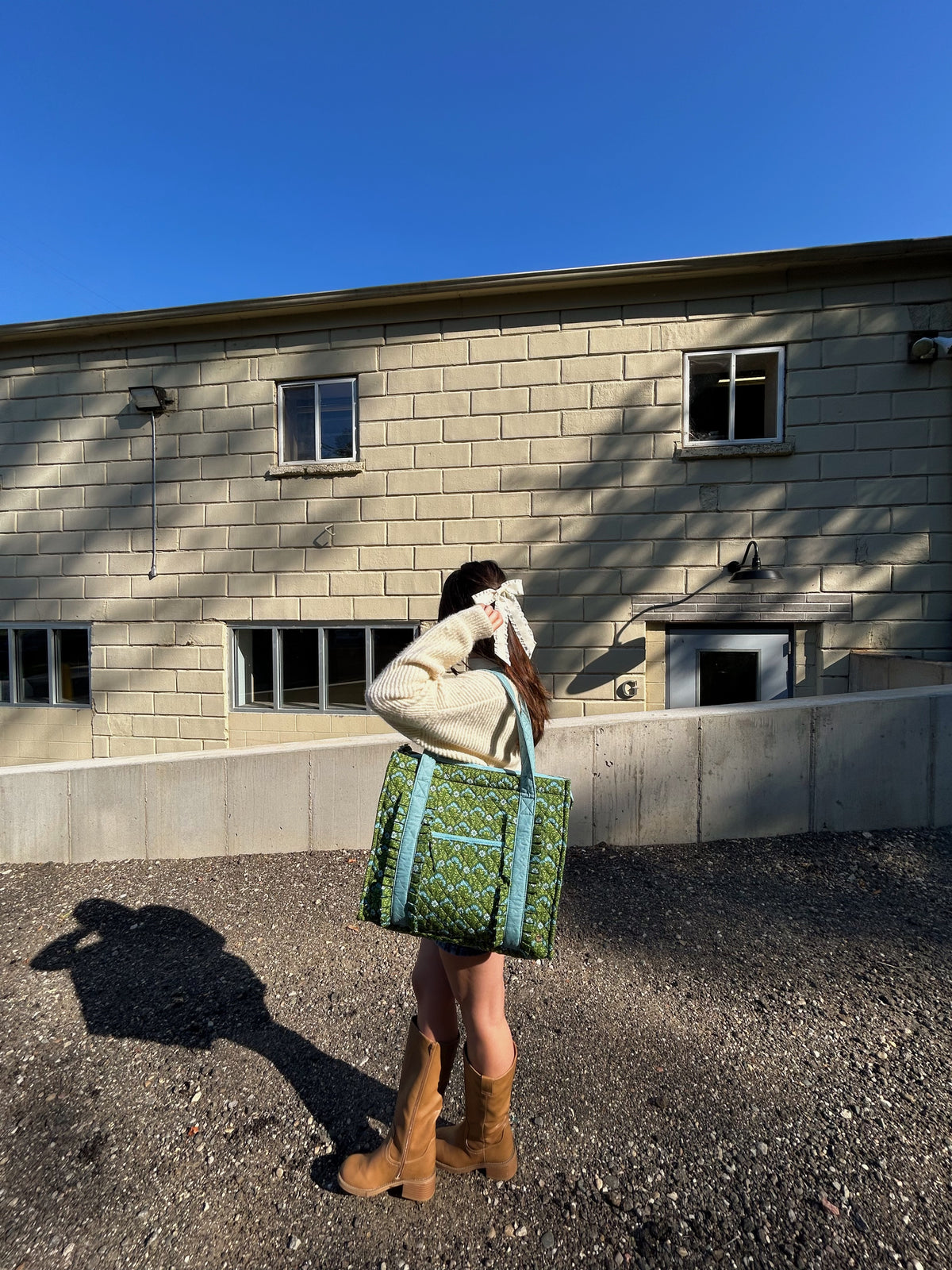 Everbloom Forest Green The Everyday Quilted Tote Bag