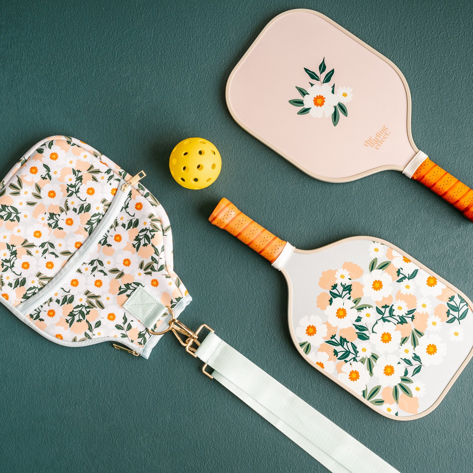 Pickleball Paddle - Flower Talk Blue