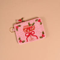 Cranberry Cosmo Handcrafted Beaded Pouch