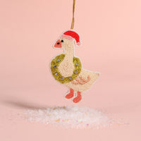 Merry Silly Goose Handcrafted Beaded Ornament