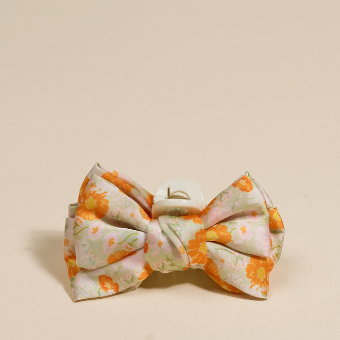 Bouquet Beauty Sage Mini Satin Bow Claw Clip