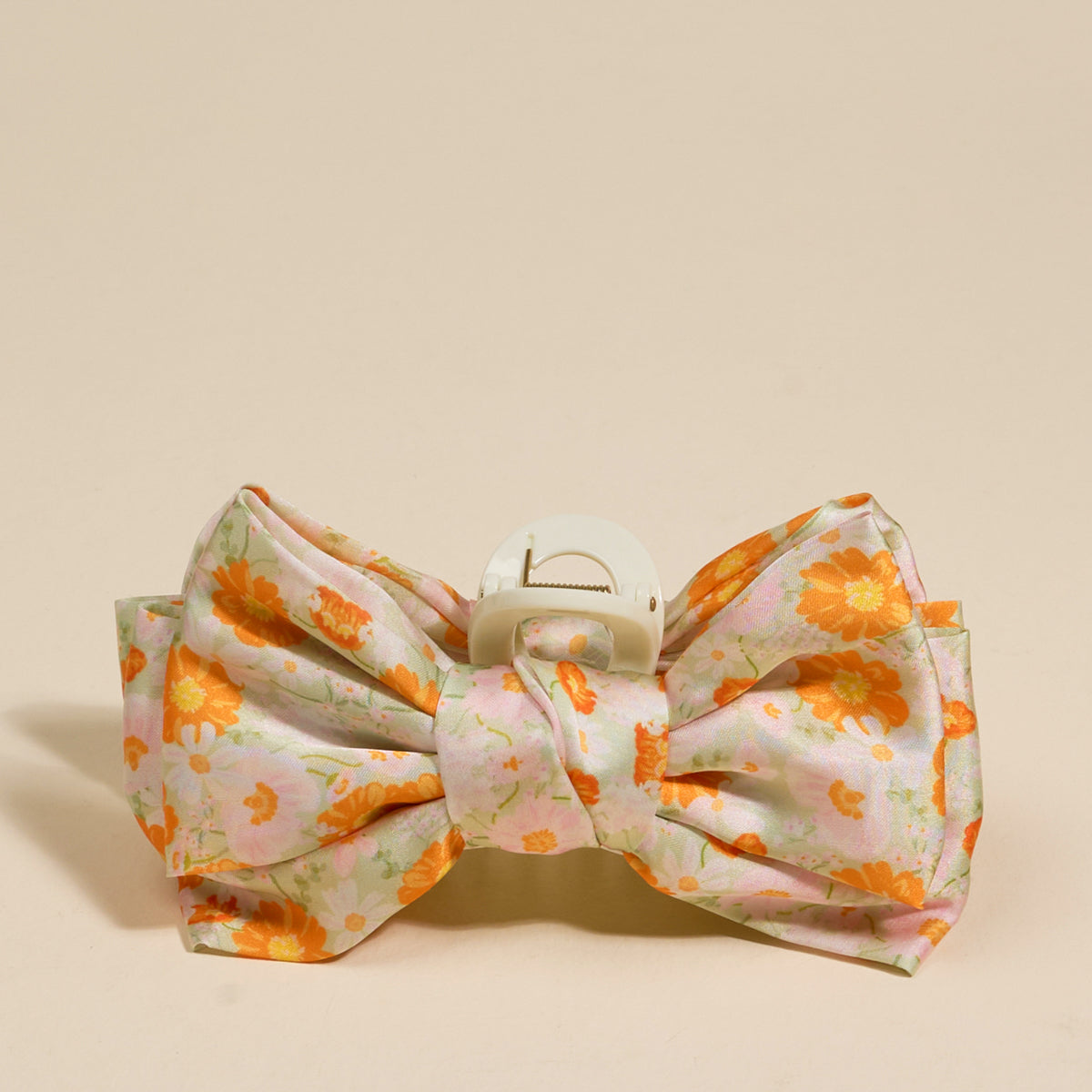 Bouquet Beauty Sage Satin Bow Claw Clip