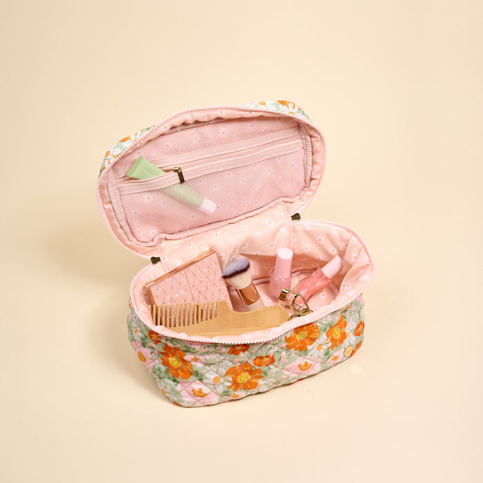 Bouquet Beauty Sage Glam & Go Quilted Cosmetic Bag