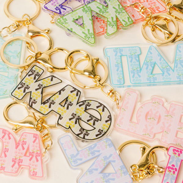 Delta Zeta Oh So Fancy Letter Acrylic Keychain