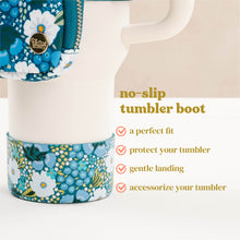 Load image into Gallery viewer, No-Slip Tumbler Boot - Sweet Meadow Green Blue
