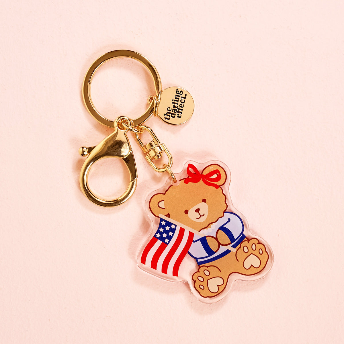Star Spangled Bear Acrylic Keychain