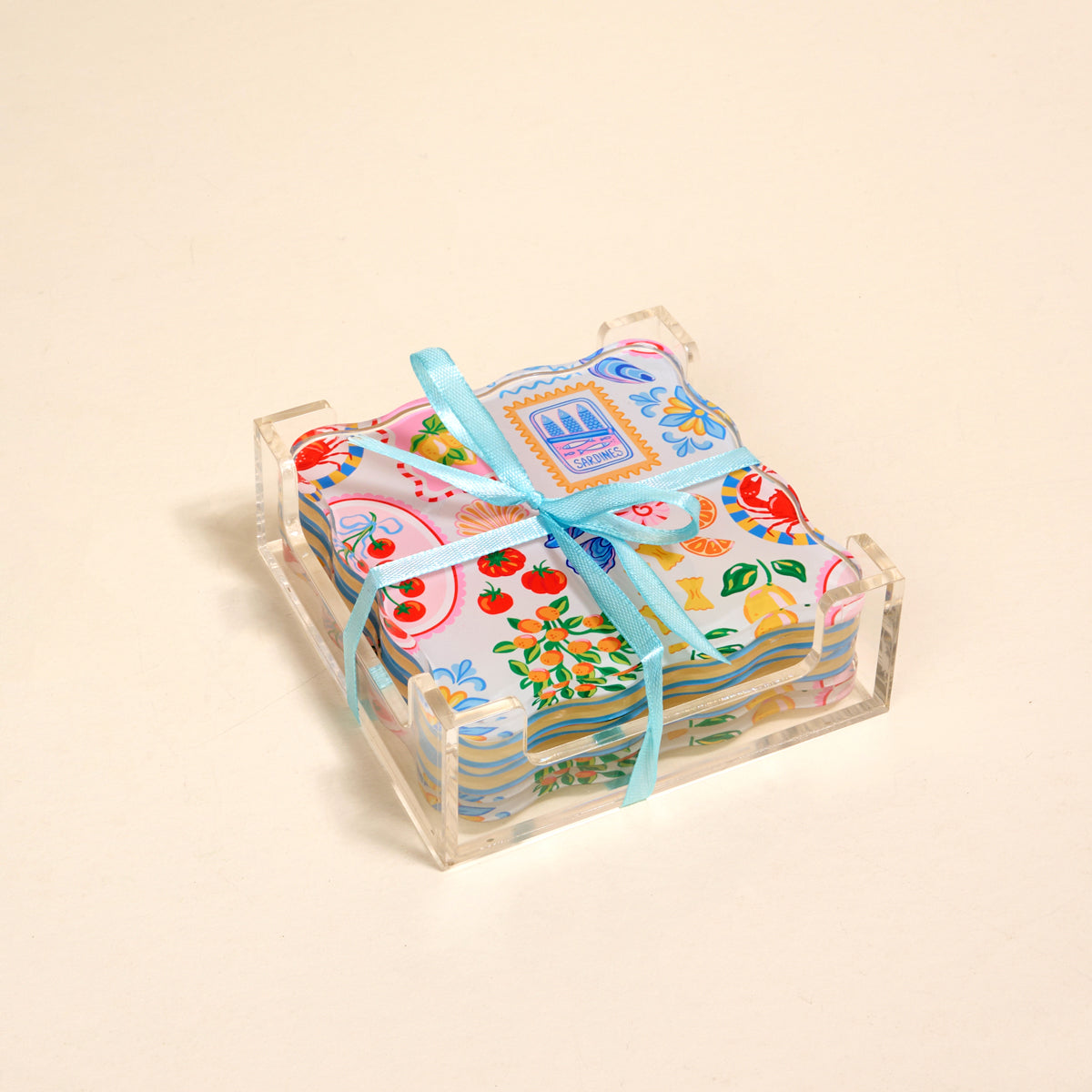 Ciao Bella Table Talk Acrylic Coaster Set