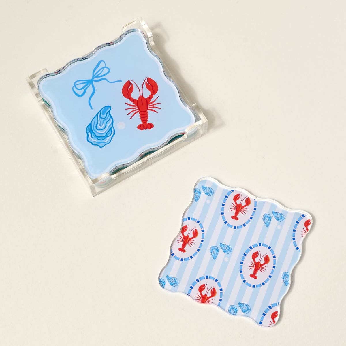 Harbor House Table Talk Acrylic Coaster Set