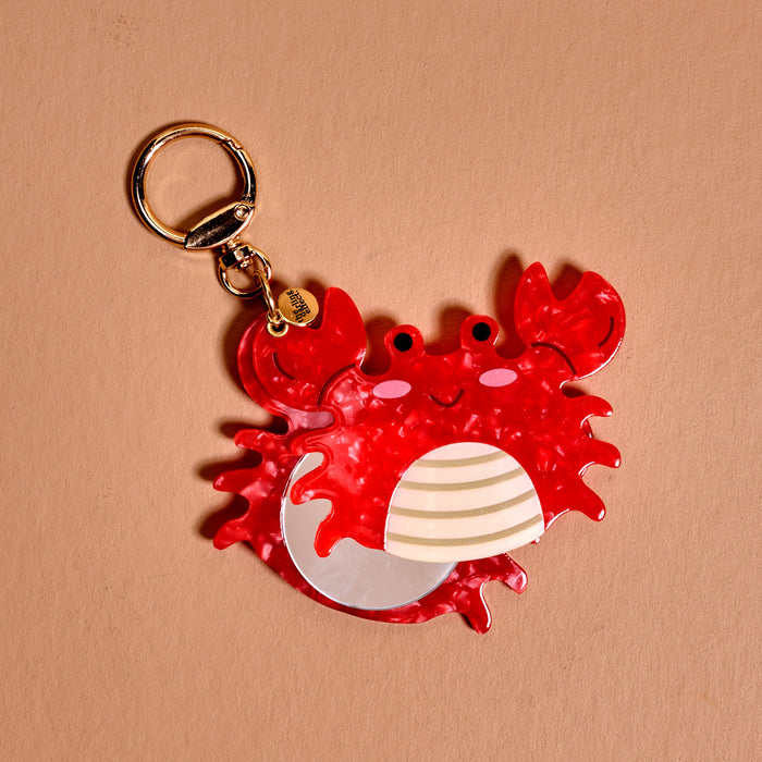 Crab Mini Mirror Bag Charm