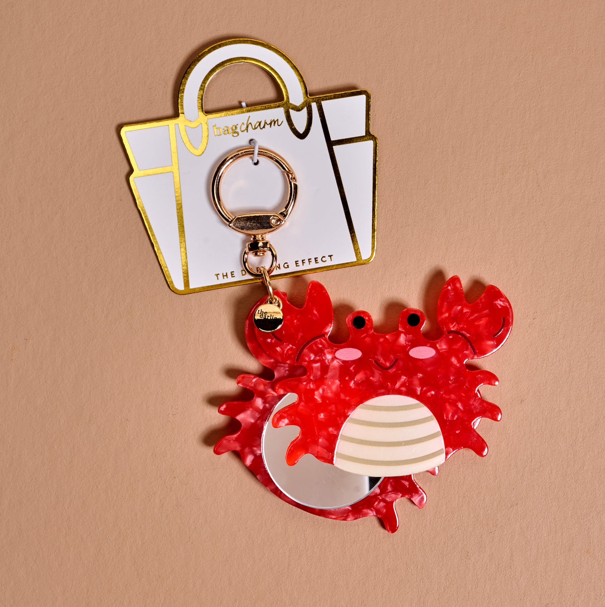 Crab Mini Mirror Bag Charm