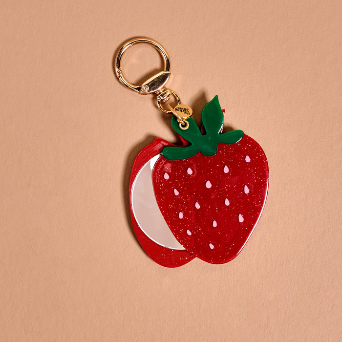 Strawberry Mini Mirror Bag Charm