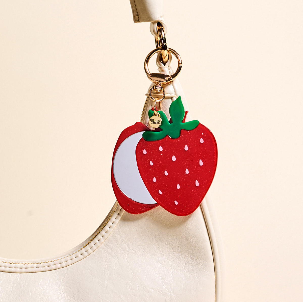 Strawberry Mini Mirror Bag Charm