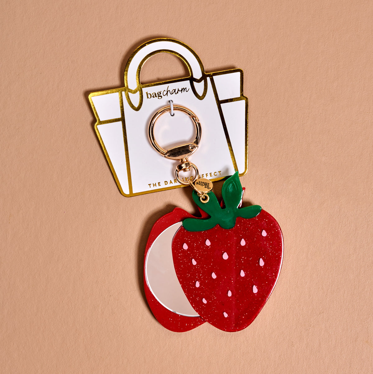 Strawberry Mini Mirror Bag Charm