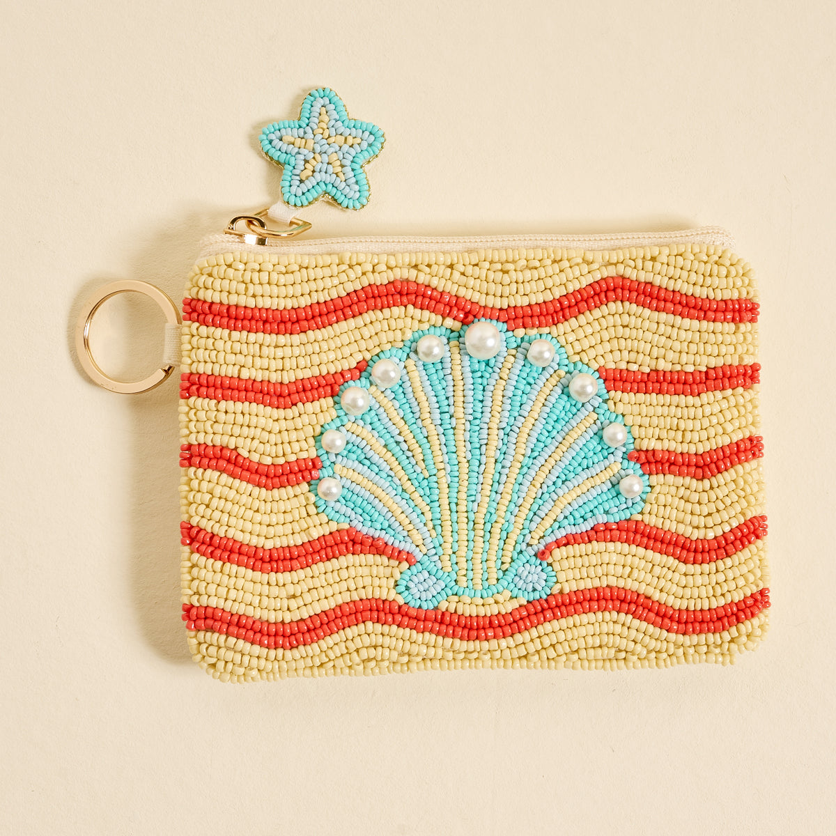 Seashell Handcrafted Beaded Pouch