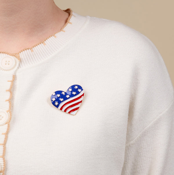Americana Heart Timeless Brooch