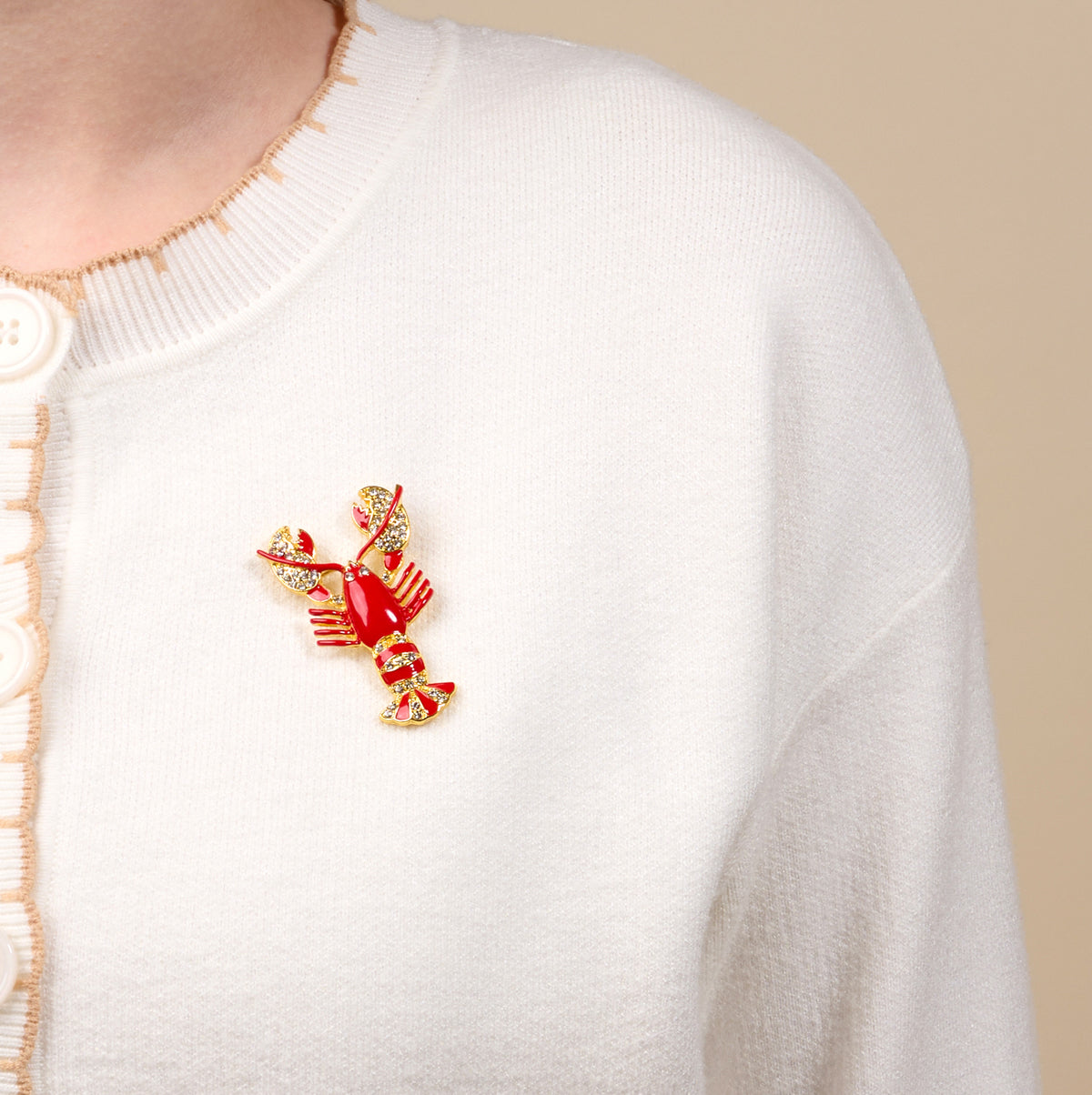 Dazzle Lobster Timeless Brooch