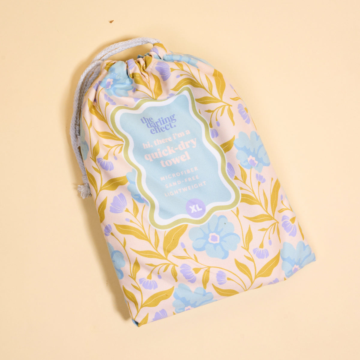 Poppin' Petals Aqua XL Quick-Dry Beach Towel