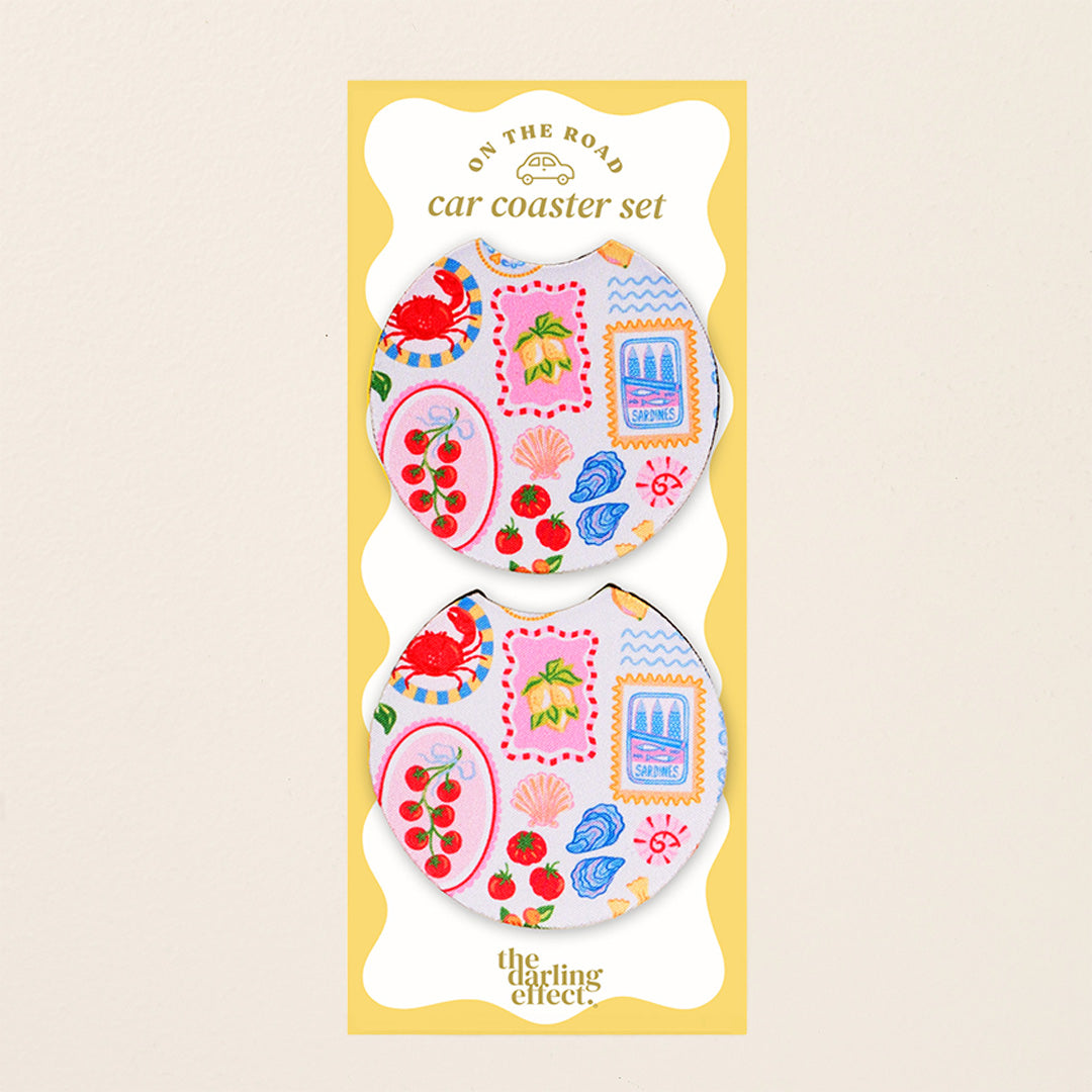 Ciao Bella On the Road Car Coaster Set