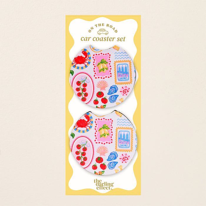 Ciao Bella On the Road Car Coaster Set