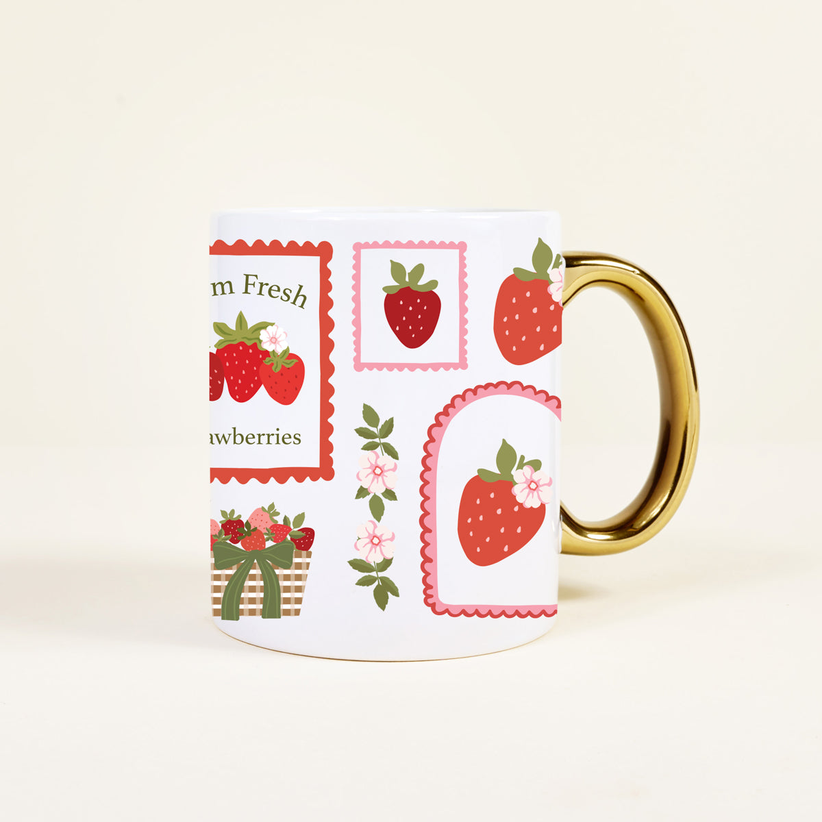 Strawberry 11 oz Cozy Cute Ceramic Mug