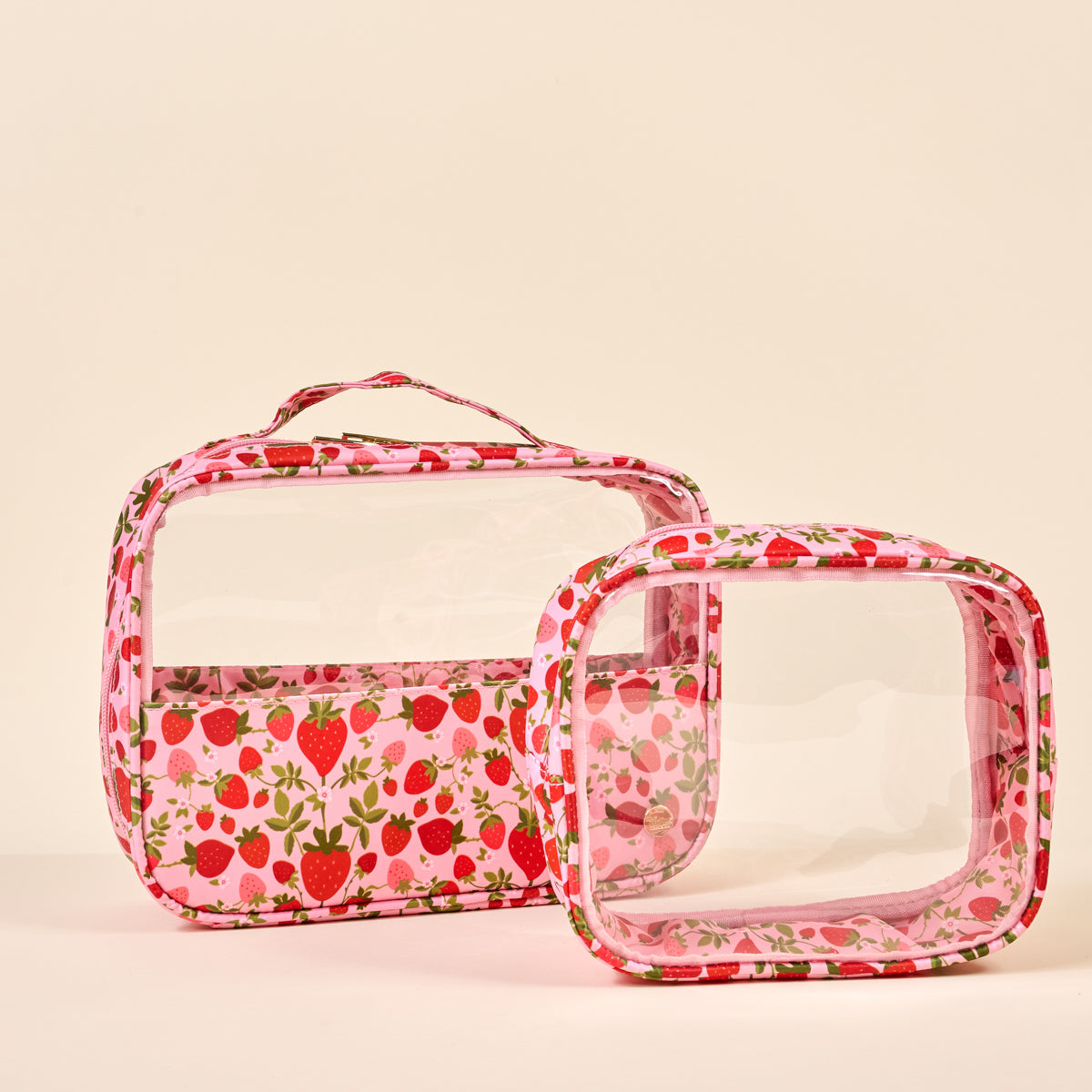 Strawberry Fields Clearly Chic Cosmetic Bag Set