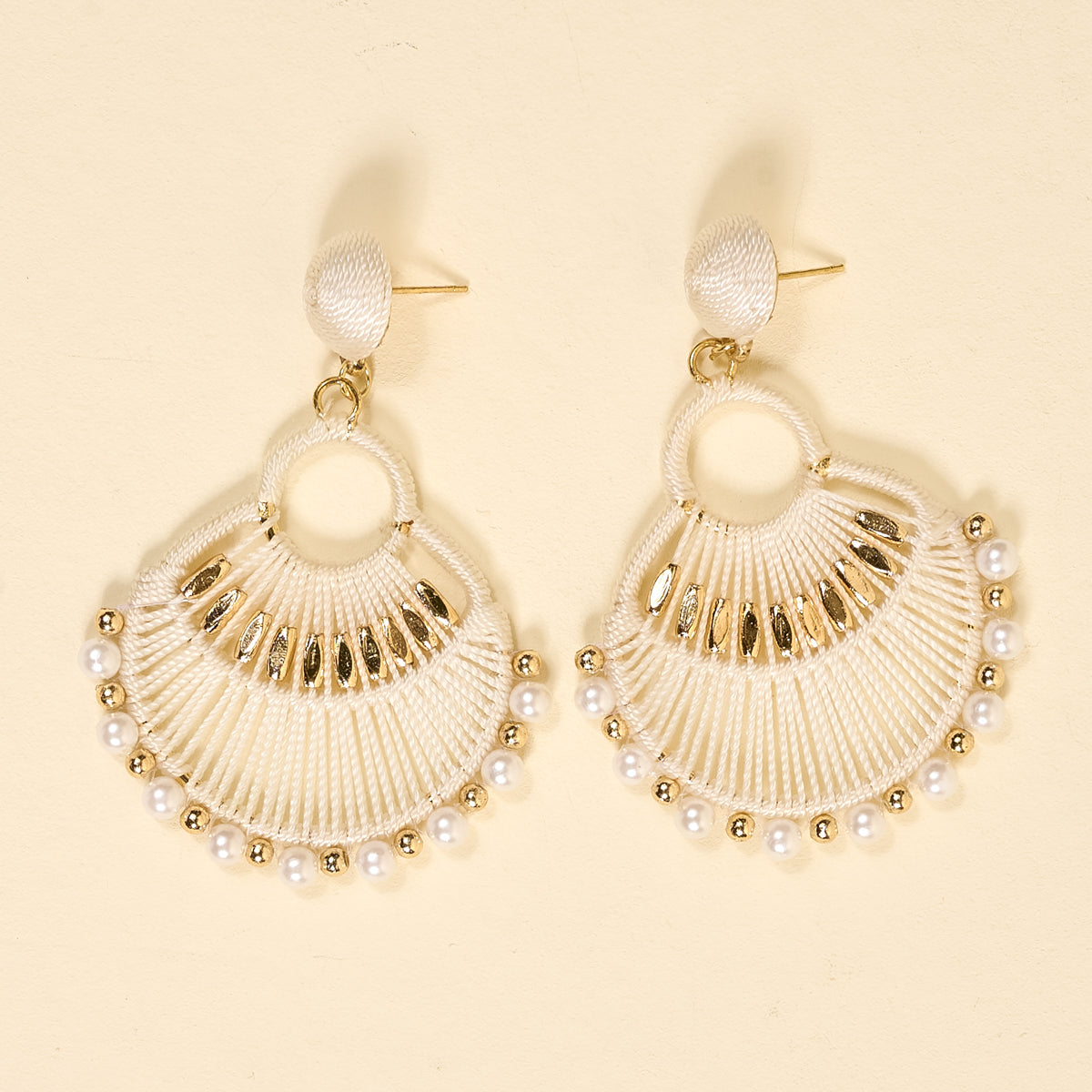 White Paloma Drop Earrings