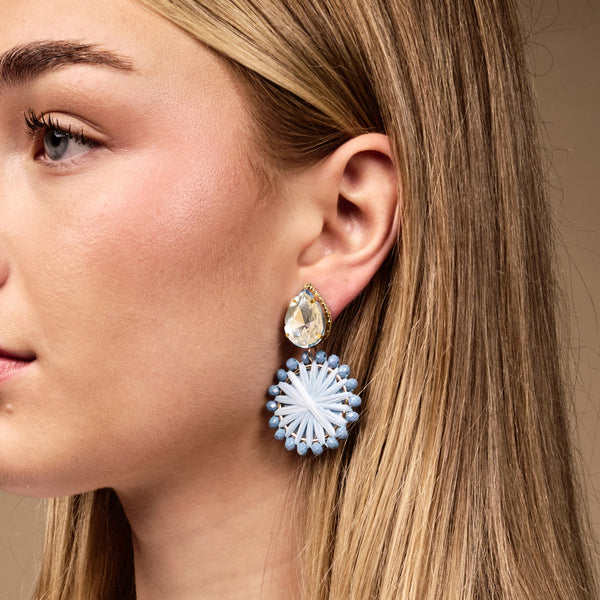 Periwinkle Radiant Gem Earrings