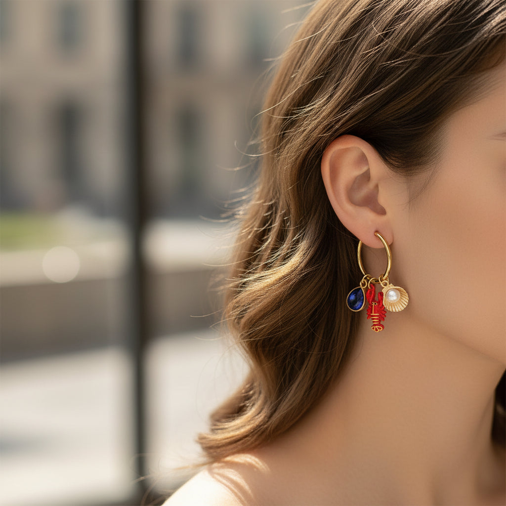 Under the Sea Signature Hoop Earrings