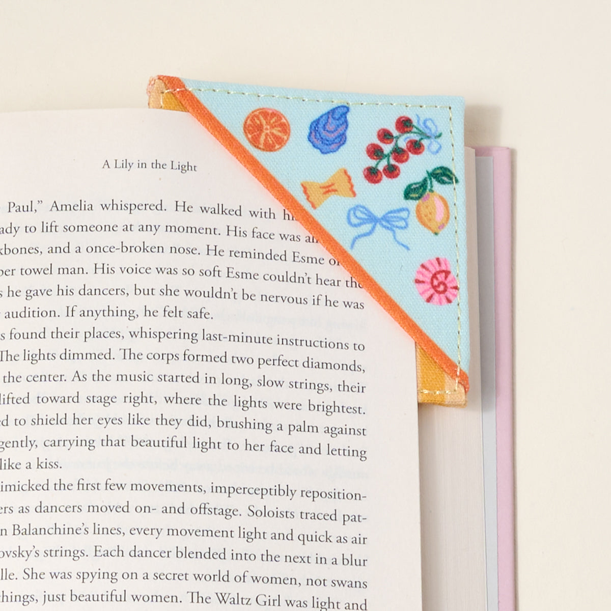 Italian Summer Corner Keeper Fabric Bookmark