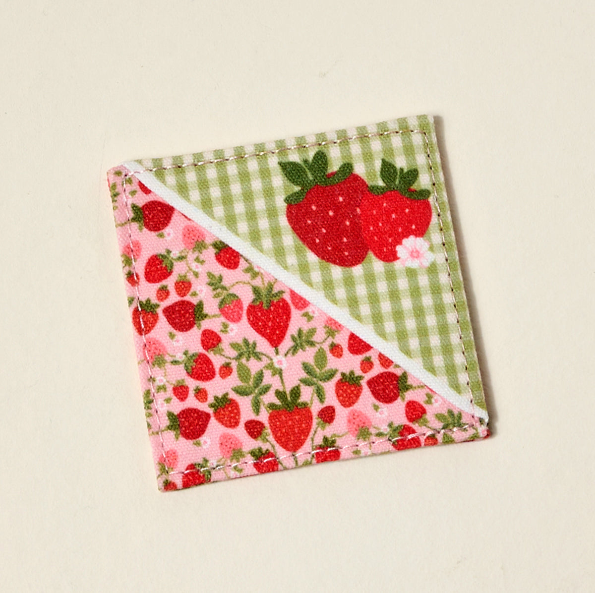 Strawberry Fields Corner Keeper Fabric Bookmark