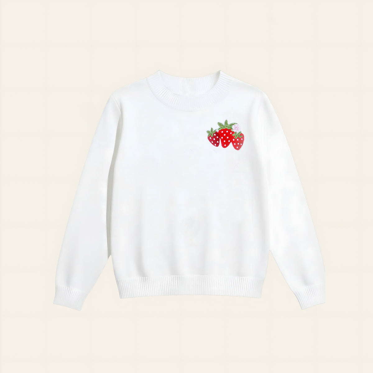 Strawberry Patch Refined Knit Sweater