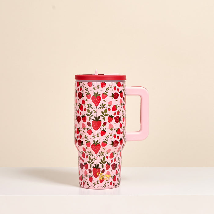 Strawberry Fields 20 oz Lifestyle Flip Straw Tumbler