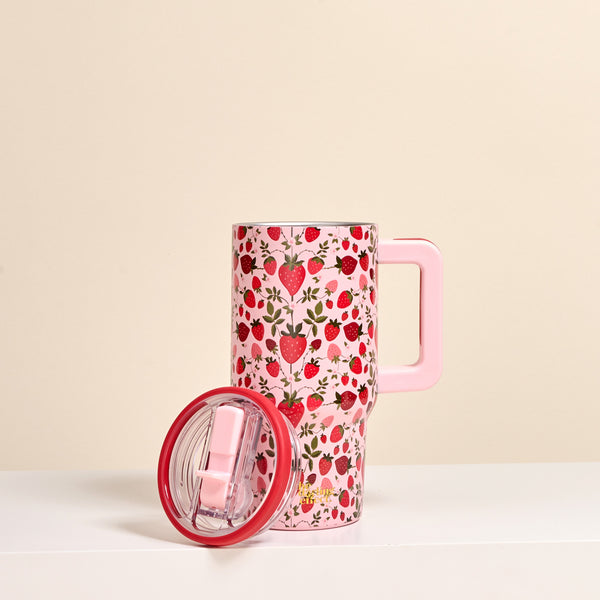Strawberry Fields 20 oz Lifestyle Flip Straw Tumbler