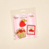 Farm Fresh Strawberries Little Magnet Set